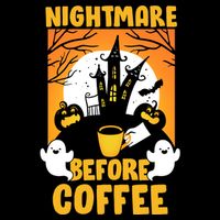 Nightmare Before Coffee Women's V-Neck T-Shirt