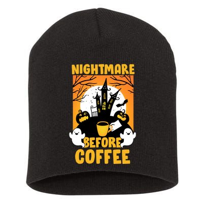 Nightmare Before Coffee Short Acrylic Beanie