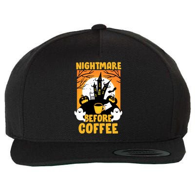 Nightmare Before Coffee Wool Snapback Cap