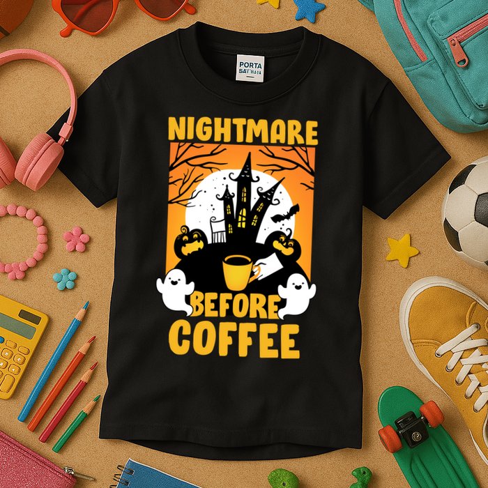 Nightmare Before Coffee Kids T-Shirt