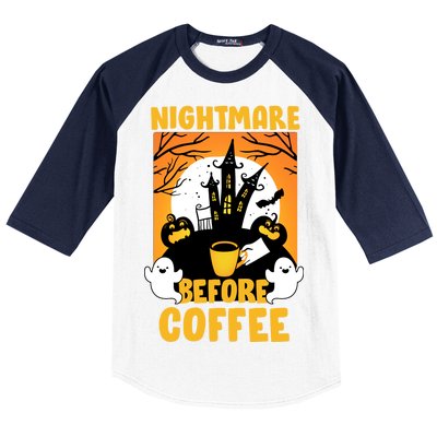 Nightmare Before Coffee Baseball Sleeve Shirt