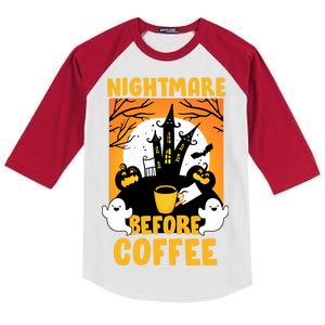 Nightmare Before Coffee Kids Colorblock Raglan Jersey