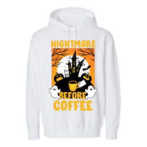 Nightmare Before Coffee Garment-Dyed Fleece Hoodie