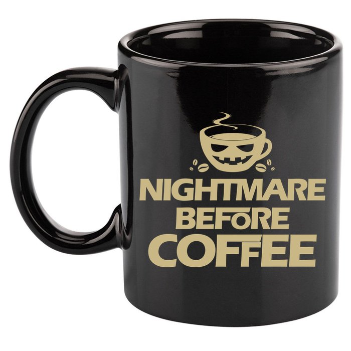 Nightmare Before Coffee Halloween 11oz C Handle Ceramic Mug