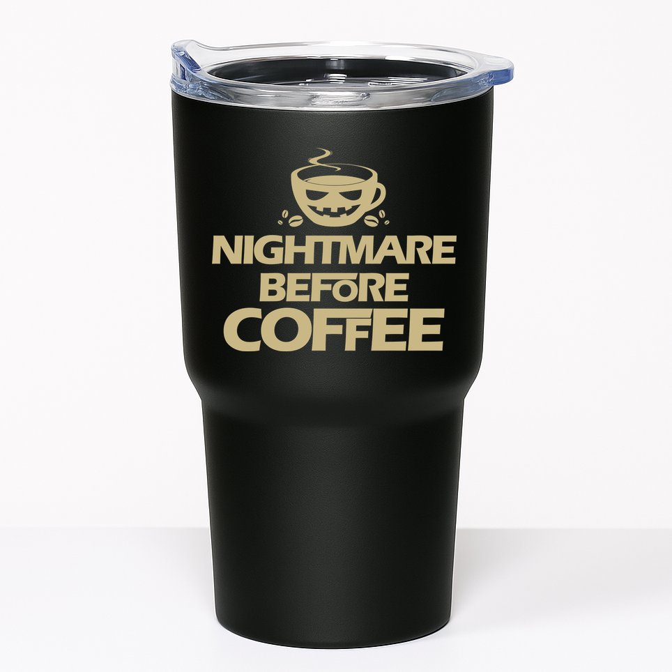 Nightmare Before Coffee Halloween Tumbler