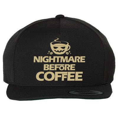 Nightmare Before Coffee Halloween Wool Snapback Cap