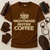 Nightmare Before Coffee Halloween Cooling Performance Crew T-Shirt
