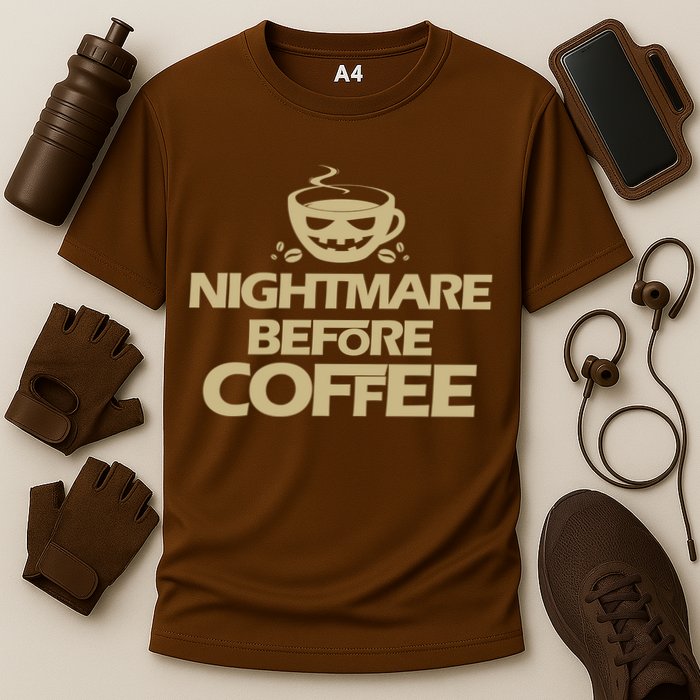Nightmare Before Coffee Halloween Cooling Performance Crew T-Shirt