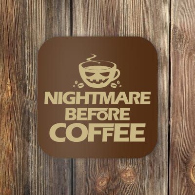 Nightmare Before Coffee Halloween Coaster