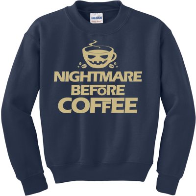 Nightmare Before Coffee Halloween Kids Sweatshirt