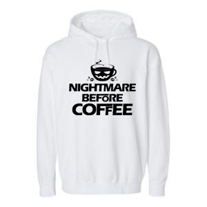 Nightmare Before Coffee Halloween Garment-Dyed Fleece Hoodie