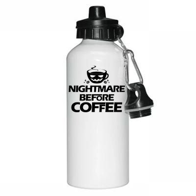 Nightmare Before Coffee Halloween Aluminum Water Bottle