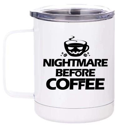 Nightmare Before Coffee Halloween 12 oz Stainless Steel Tumbler Cup