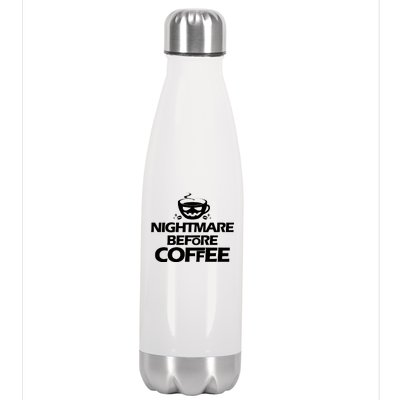 Nightmare Before Coffee Halloween Stainless Steel Insulated Water Bottle