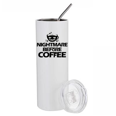 Nightmare Before Coffee Halloween Stainless Steel Tumbler