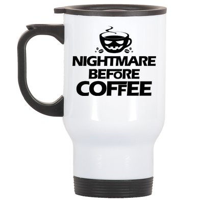 Nightmare Before Coffee Halloween Stainless Steel Travel Mug