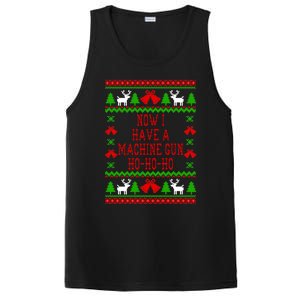 Now I Have A Machine Gun Ho Ho Ho Die Hard Quote Ugly Christmas Sweater PosiCharge Competitor Tank