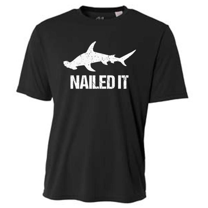 Nailed It Hammerhead Shark Tee Funny Shark Cooling Performance Crew T-Shirt