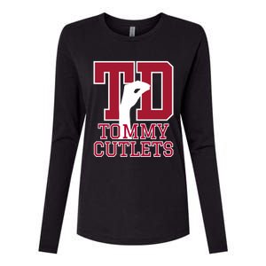 Ny Italian Hand Gesture Tommy Cutlets Football Quarterback Trendy Design Womens Cotton Relaxed Long Sleeve T-Shirt