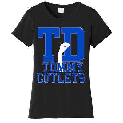 Ny Italian Hand Gesture Tommy Cutlets Football Women's T-Shirt