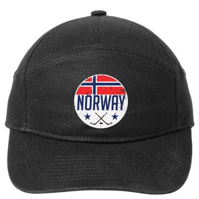 Norway Ice Hockey Flag Jersey Supporter Nordic Fan Gift Cool Gift 7-Panel Snapback Hat