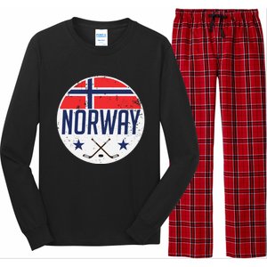 Norway Ice Hockey Flag Jersey Supporter Nordic Fan Gift Cool Gift Long Sleeve Pajama Set