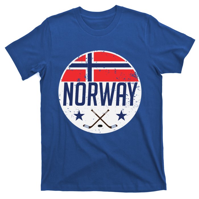 Norway Ice Hockey Flag Jersey Supporter Nordic Fan Gift Cool Gift T-Shirt