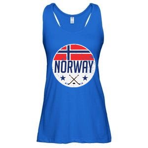 Norway Ice Hockey Flag Jersey Supporter Nordic Fan Gift Cool Gift Ladies Essential Flowy Tank