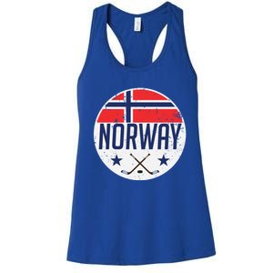 Norway Ice Hockey Flag Jersey Supporter Nordic Fan Gift Cool Gift Women's Racerback Tank