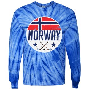 Norway Ice Hockey Flag Jersey Supporter Nordic Fan Gift Cool Gift Tie-Dye Long Sleeve Shirt