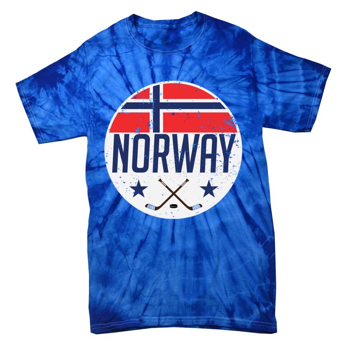 Norway Ice Hockey Flag Jersey Supporter Nordic Fan Gift Cool Gift Tie-Dye T-Shirt