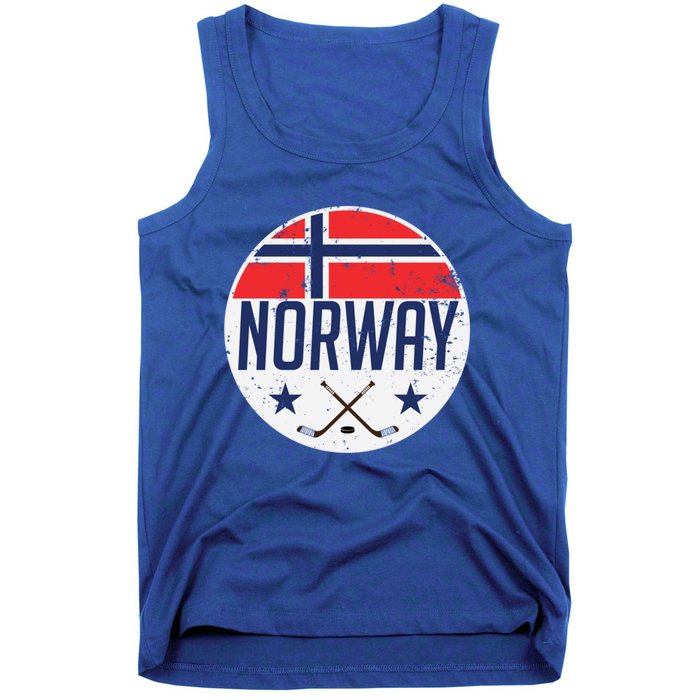 Norway Ice Hockey Flag Jersey Supporter Nordic Fan Gift Cool Gift Tank Top