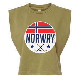 Norway Ice Hockey Flag Jersey Supporter Nordic Fan Gift Cool Gift Garment-Dyed Women's Muscle Tee