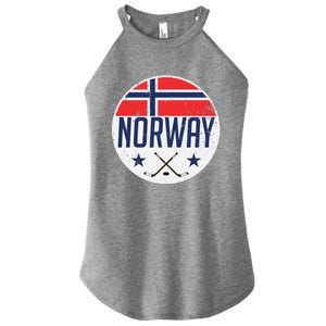 Norway Ice Hockey Flag Jersey Supporter Nordic Fan Gift Cool Gift Women's Perfect Tri Rocker Tank