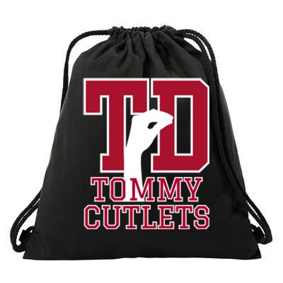 Ny Italian Hand Gesture Tommy Cutlets Football Quarterback Drawstring Bag