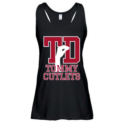 Ny Italian Hand Gesture Tommy Cutlets Football Quarterback Ladies Essential Flowy Tank