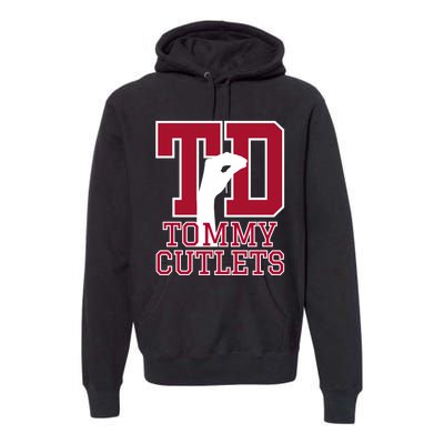 Ny Italian Hand Gesture Tommy Cutlets Football Quarterback Premium Hoodie