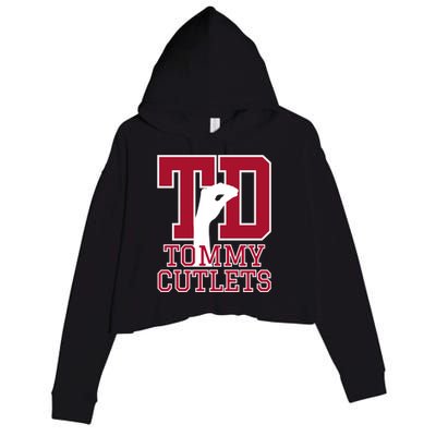 Ny Italian Hand Gesture Tommy Cutlets Football Quarterback Crop Fleece Hoodie