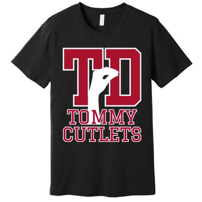 Ny Italian Hand Gesture Tommy Cutlets Football Quarterback Premium T-Shirt