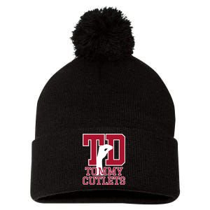 Ny Italian Hand Gesture Tommy Cutlets Football Quarterback Pom Pom 12in Knit Beanie