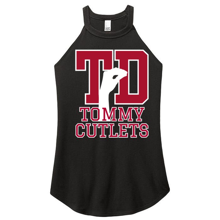 Ny Italian Hand Gesture Tommy Cutlets Football Quarterback Women’s Perfect Tri Rocker Tank