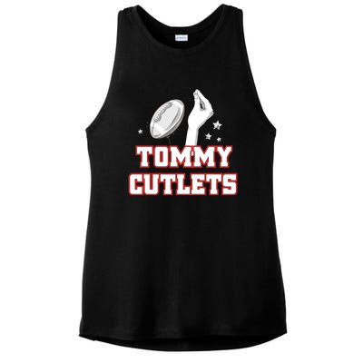 Ny Italian Hand Gesture Tommy Cutlets Football Quarterback Ladies PosiCharge Tri-Blend Wicking Tank