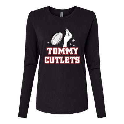 Ny Italian Hand Gesture Tommy Cutlets Football Quarterback Womens Cotton Relaxed Long Sleeve T-Shirt