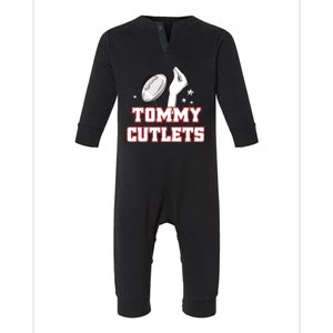 Ny Italian Hand Gesture Tommy Cutlets Football Quarterback Infant Fleece One Piece