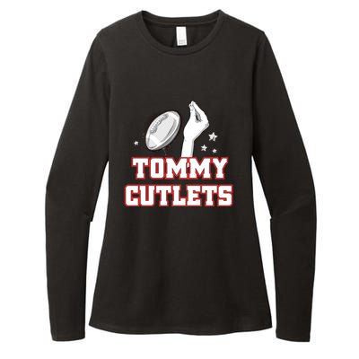 Ny Italian Hand Gesture Tommy Cutlets Football Quarterback Womens CVC Long Sleeve Shirt