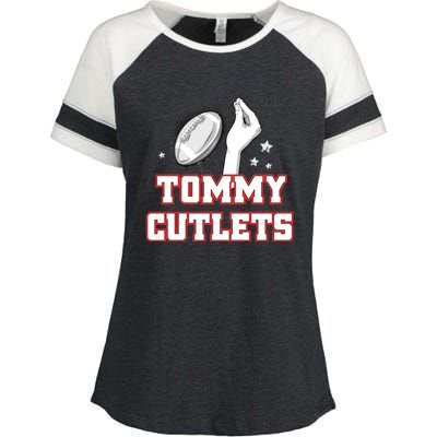 Ny Italian Hand Gesture Tommy Cutlets Football Quarterback Enza Ladies Jersey Colorblock Tee