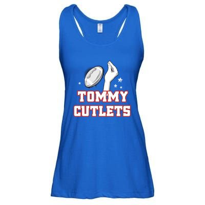 Ny Italian Hand Gesture Tommy Cutlets Football Quarterback Ladies Essential Flowy Tank