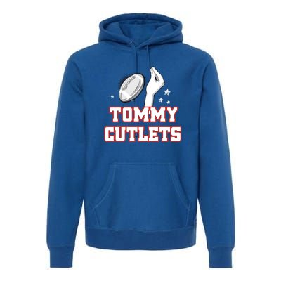 Ny Italian Hand Gesture Tommy Cutlets Football Quarterback Premium Hoodie