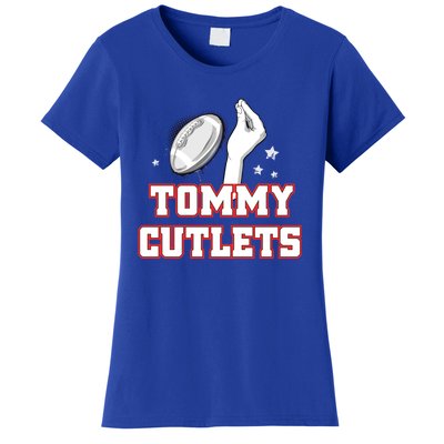 Ny Italian Hand Gesture Tommy Cutlets Football Quarterback Women's T-Shirt