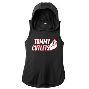 NY Italian Hand Gesture Tommy Cutlets Football Quarterback  Ladies PosiCharge Tri-Blend Wicking Draft Hoodie Tank